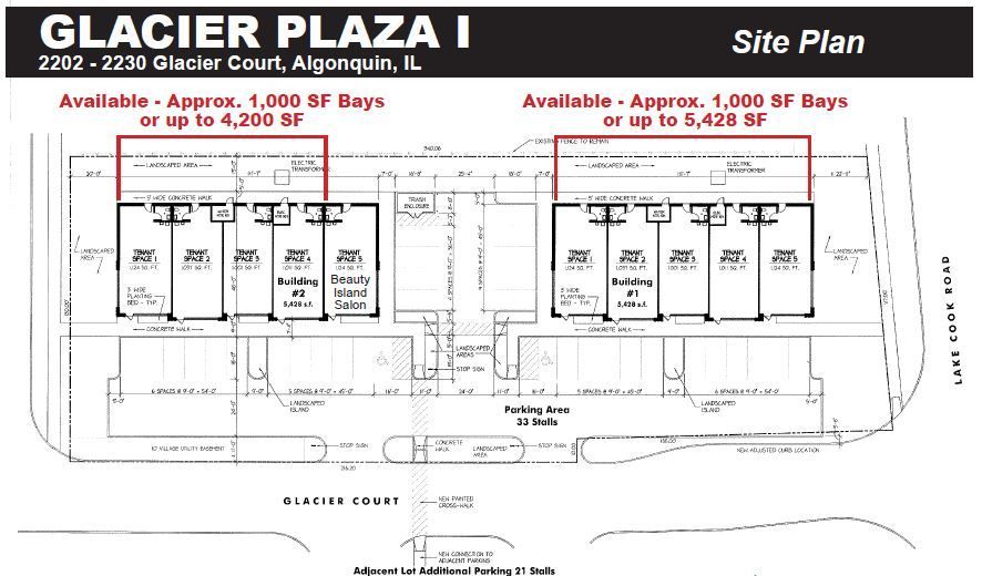 County Line Plaza, Glacier Plaza I & II : 2202 Glacier Court, Algonquin, IL 60102